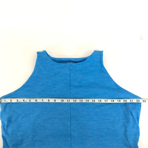 Torrid Low Impact Wireless High Neck Longline Active Top Women's Plus 4/4X Blue - Picture 5 of 8